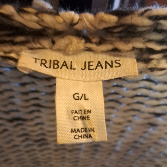 Tribal Jeans Striped Knit Cardigan with Pockets - Picture 8 of 12